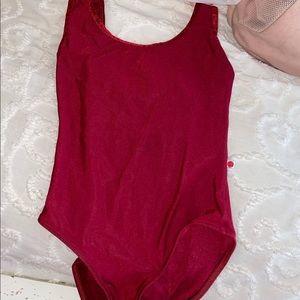 Red Anna Yumiko Leotard